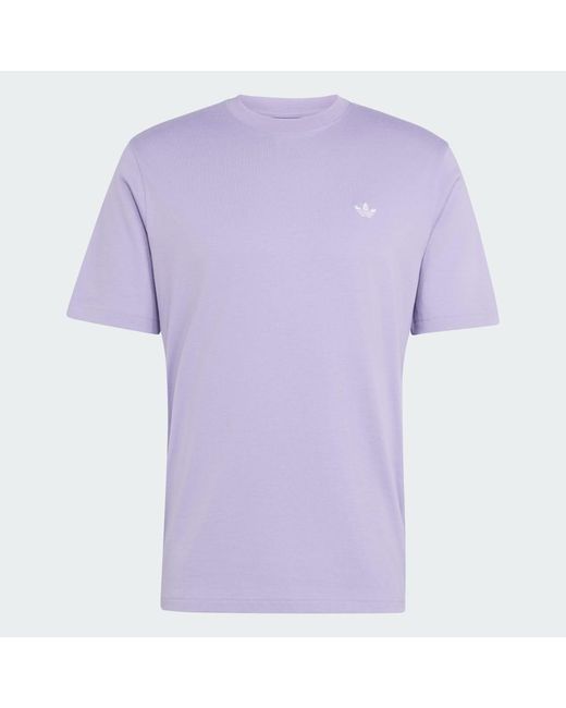 Adidas Purple Trefoil Essentials T-Shirt for men