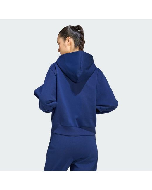 Adidas Originals Blue Kit Small Logo Full Zip Hoodie