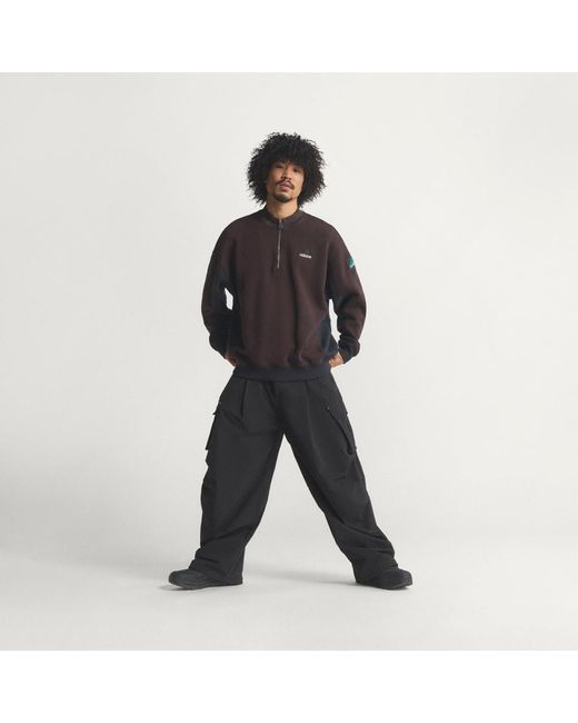 Adidas Black Equipment Blocked Half-Zip for men