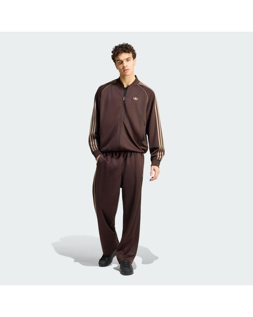 Adidas Originals Brown Sst Adicolor Classics Loose Tracktop for men
