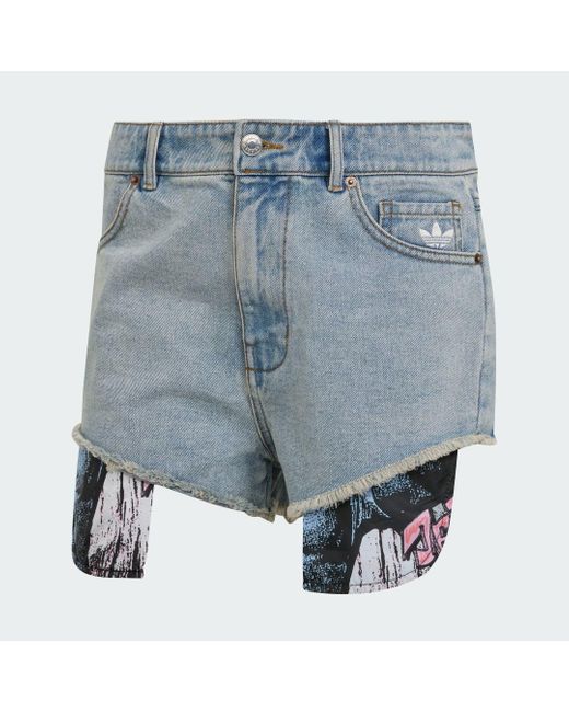 Short X Jeremy Scott Pride Denim di Adidas in Blue
