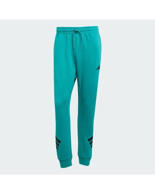 Adidas Blue Future Icons 3-Stripes Tracksuit Bottoms for men