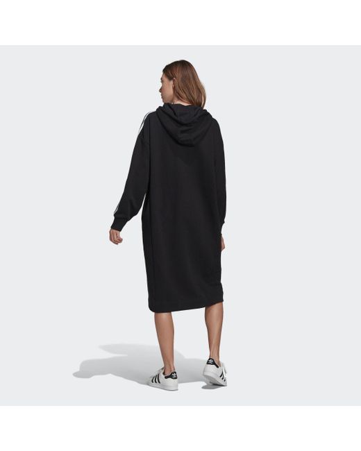 adidas Adicolor Classics Hoodie Kleid in Schwarz | Lyst DE