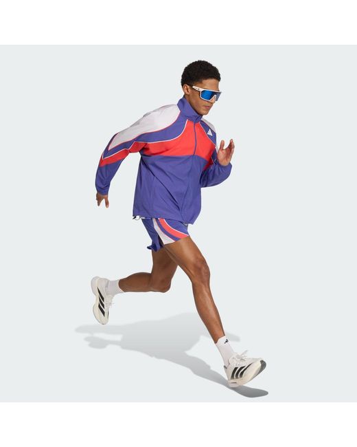 Adidas Blue Adizero Archive Running Shorts for men