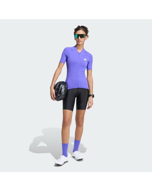 Adidas Purple Essentials Cycling Jersey
