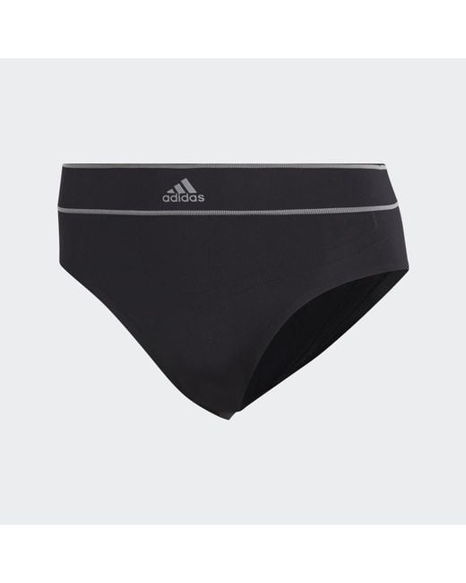Adidas Black Active Seamless Hipster Slip