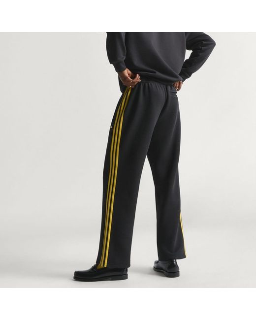 Adidas Black Classic Tipped Stripes Track Tracksuit Bottoms for men