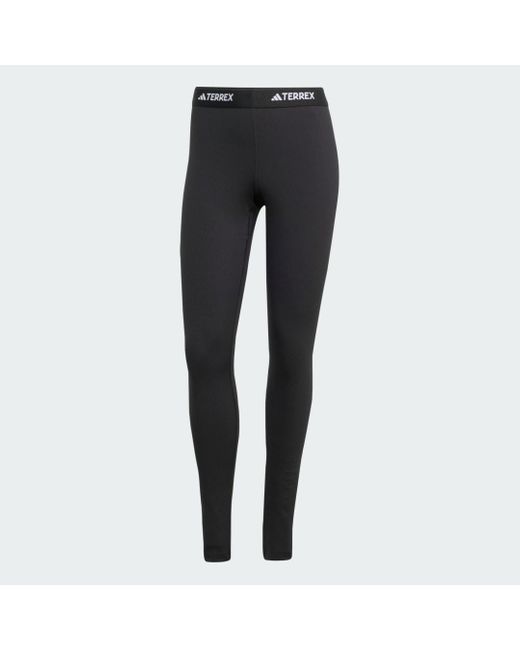 Adidas Blue Multi Synthetic Base Layer Leggings