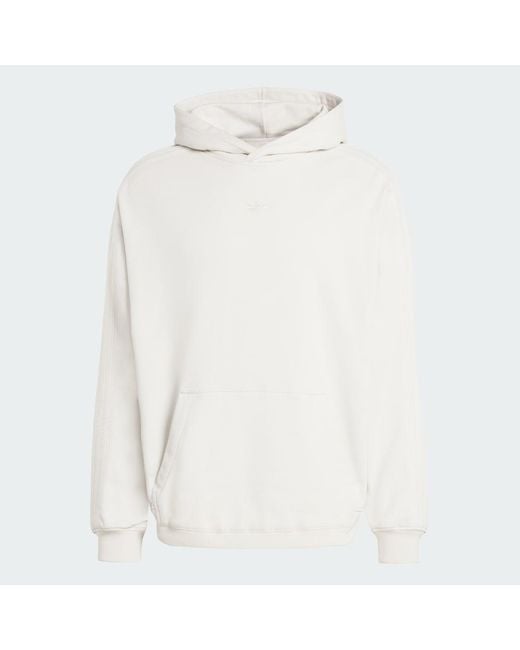 Adidas White Premium Essentials Hoodie for men