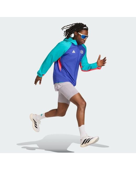 Adidas Blue Vienna Marathon Running Jacket for men