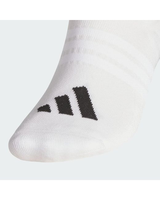Adidas White Performance 3 Pack No Show Socks