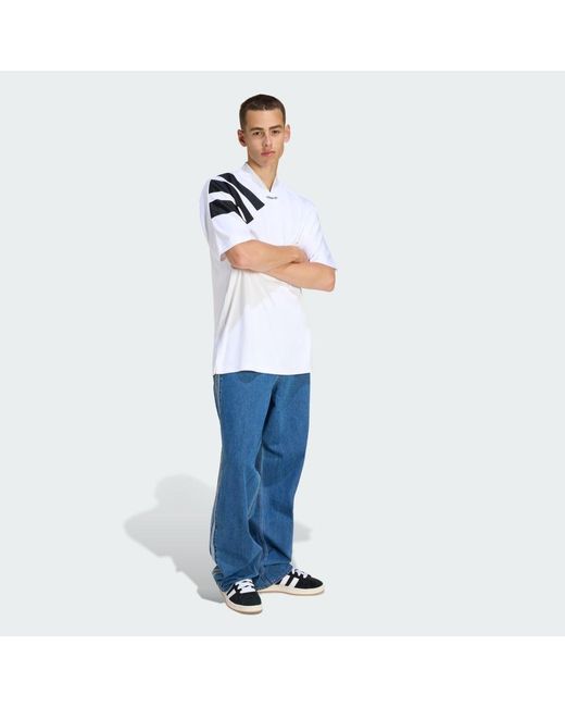 Adidas Blue Adicolor Blocked Jersey for men