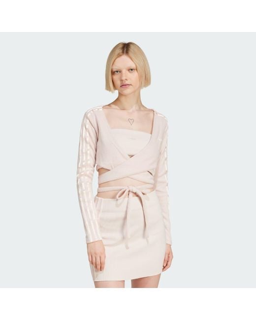 Adidas Originals Natural Wraparound Cardigan