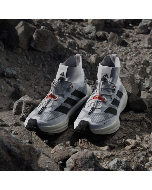 Adidas White Terrex Freehiker 3 Ultra Gore-Tex Hiking Shoes for men