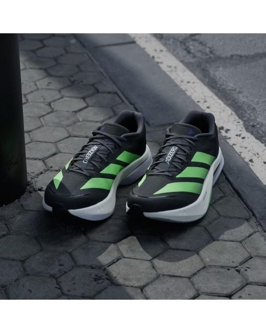 Adidas Green Adizero Boston 13 Eqt Shoes for men