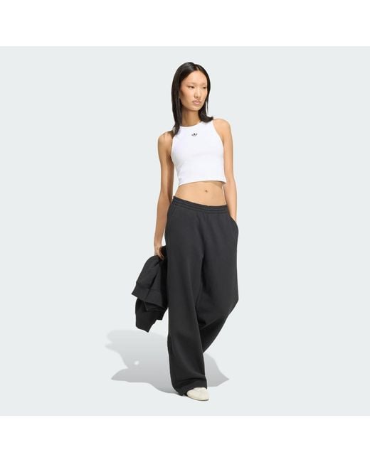 Adidas Black Essentials Wide Leg Pant Fleece