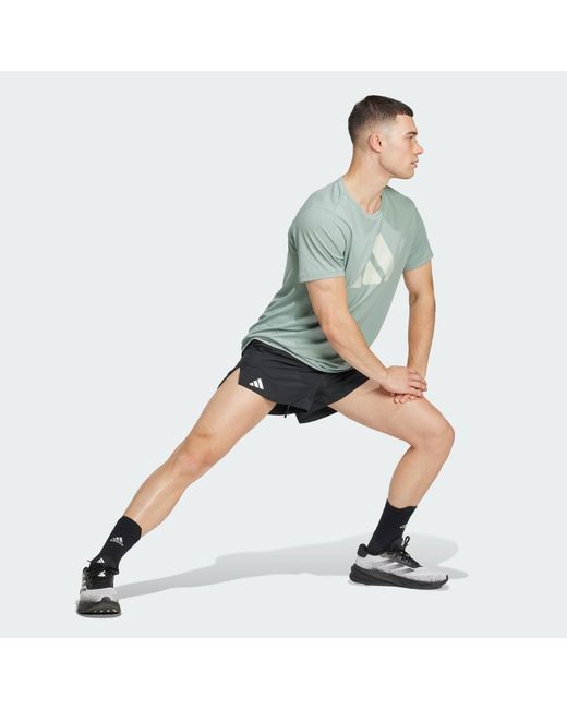 Adidas Blue Run It Tee for men