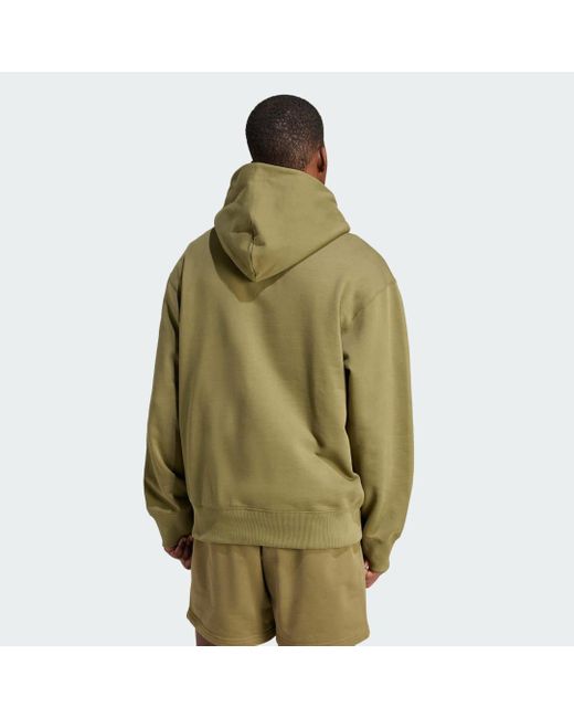 Adidas Green Adicolor Contempo French Terry Hoodie for men