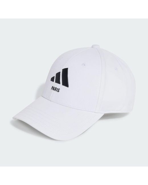 Adidas White Baseball Cotton Kappe