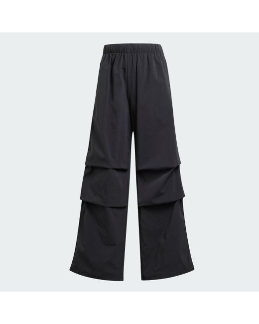 Adidas Black Essentials Ripstop Parachute Pants