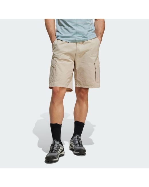 Adidas Natural Terrex Xploric Cargo Shorts for men