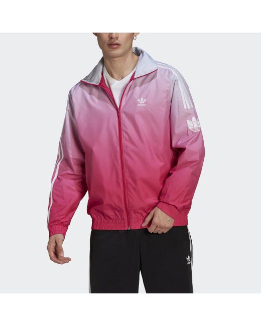 adidas Synthetik Adicolor 3D Trefoil 3-Stripes Ombré Originals Jacke in Pink  für Herren - Lyst