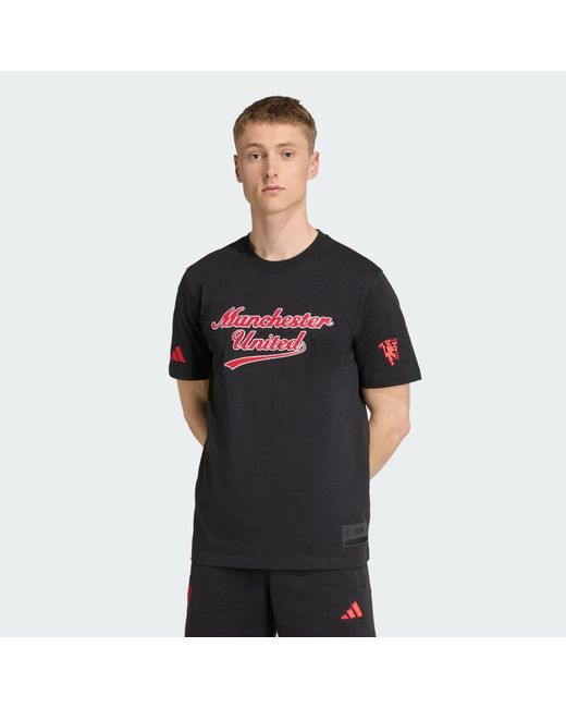 Adidas Black Manchester United Us Pack T-Shirt for men