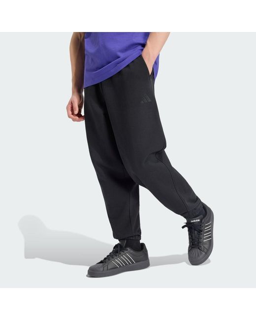 Adidas Blue Kit Small Logo Regular Cuffed Joggers for men