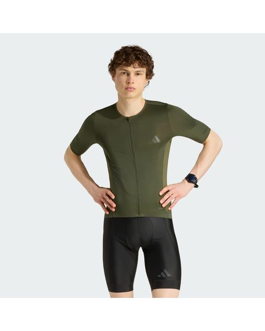 Adidas Green Tempo Cycling Jersey for men