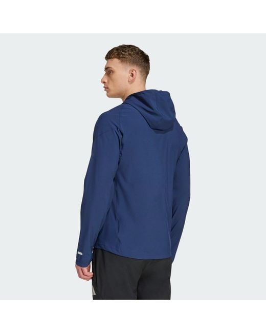 Adidas Blue Arsenal Tiro 25 Competition Vis Tech Travel Jacket for men