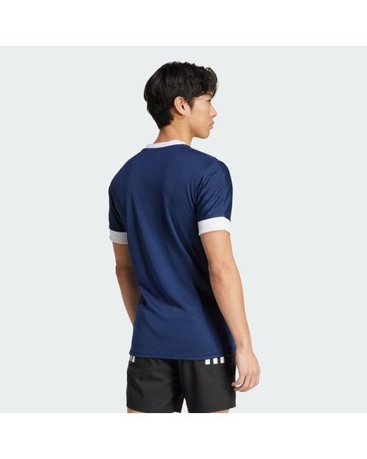 Adidas Blue 3-stripes Jersey for men
