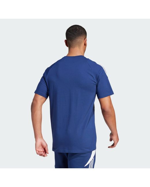 Adidas Blue Tiro 24 Sweat T-shirt for men