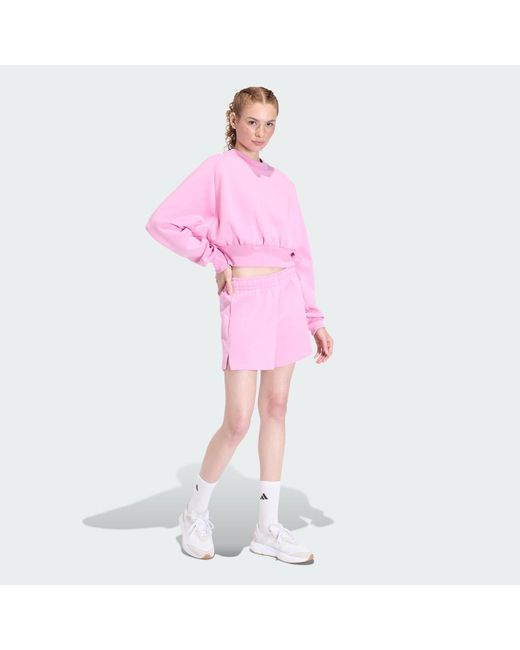 Adidas Pink Soft Lux Loose Sweatshirt