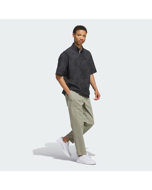Adidas Black Go-To Dwr Short Sleeve Half-Zip Pullover for men