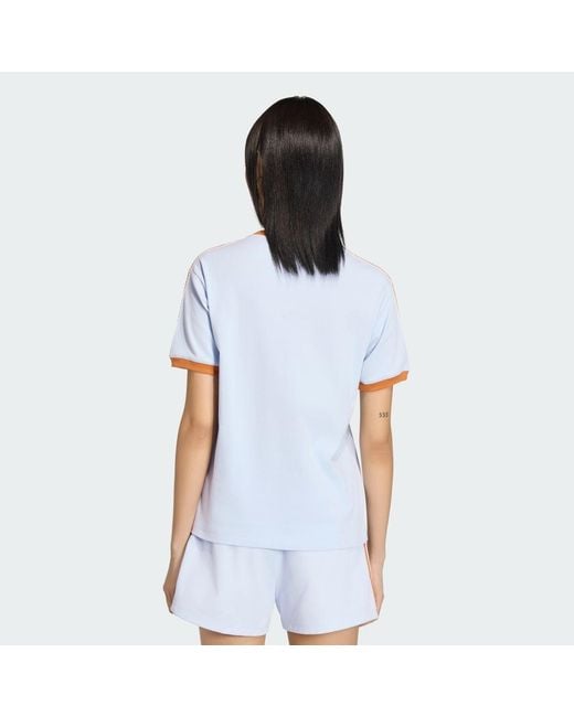 Adidas White Originals Summer Glow Advanced Three Stripes T-Shirt
