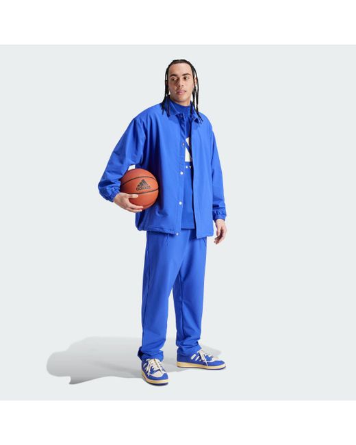 Adidas Blue Basketball Snap Pants