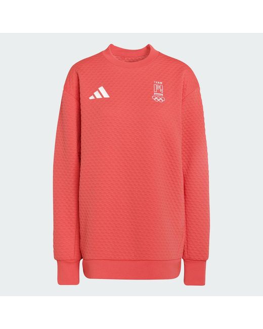 Adidas Red Poc Xploric Crew Neck Sweatshirt