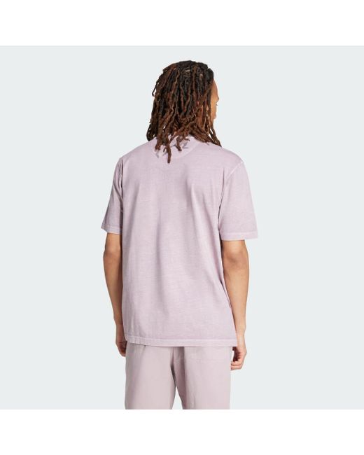 T-shirt Trefoil Essentials + Dye Pocket di Adidas in Purple da Uomo