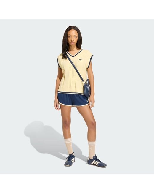 Adidas Blue 3S Mesh Sprinter Shorts