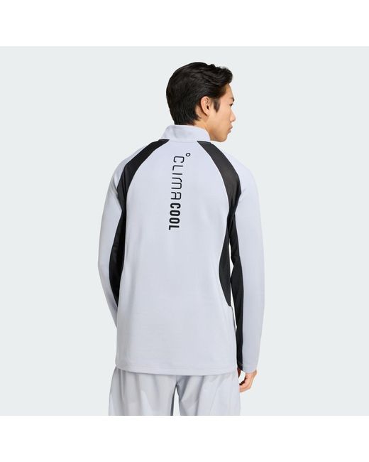 Adidas Blue Tech Apparel 1/4 Zip for men