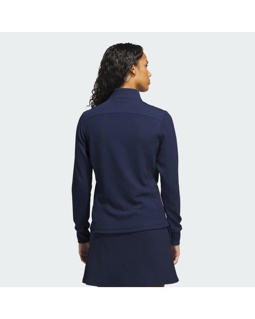 Giacca Con Zip Completa E Texture Performance di Adidas in Blue