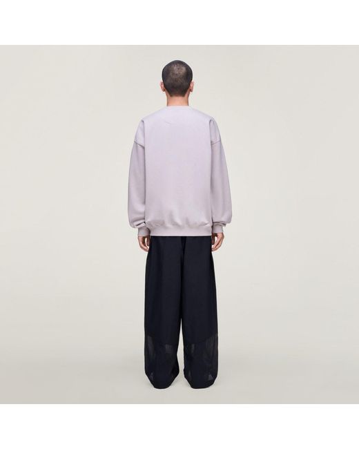 Adidas Purple Y-3 Brushed Terry Crew Sweatshirt