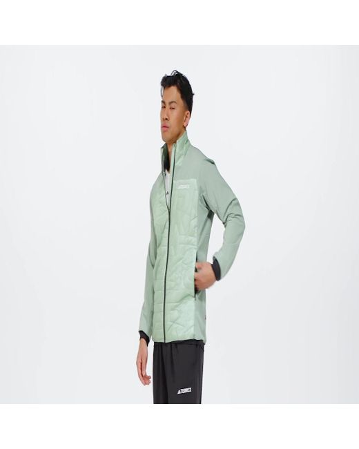 Adidas Green Terrex Xperior Varilite Hybrid Primaloft Jacket for men