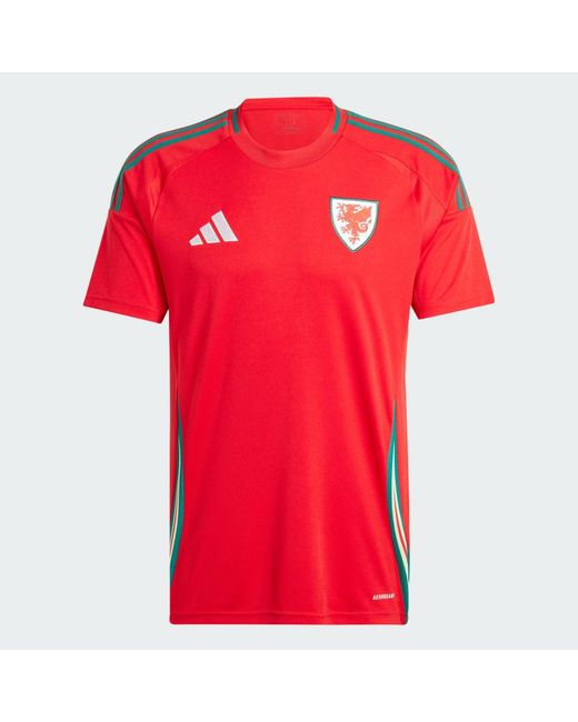 Adidas Red Wales 24 Home Jersey for men