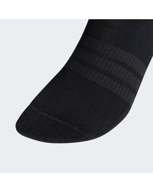 Adidas Black Cushioned Essentials Ankle Socks 6 Pair Pack