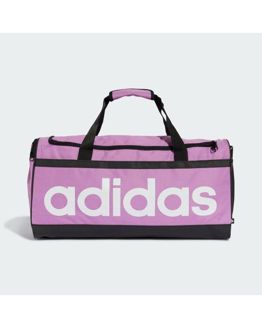 Adidas Purple Essentials Linear Duffelbag Medium