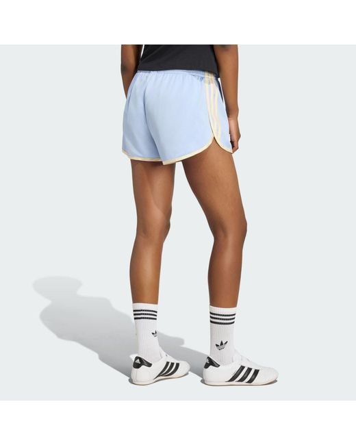Adidas Blue Satin 3S Sprinter Short