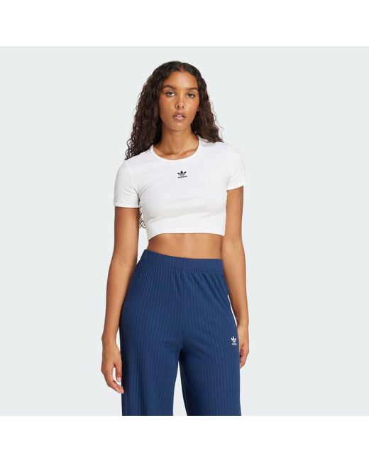 Adidas Blue Essentials Ribbed Tee
