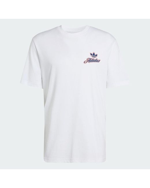 Adidas White Summer League Gfx Varsity T-Shirt for men