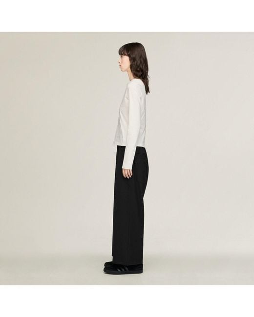 Adidas White Y-3 Fitted Long Sleeve T-Shirt